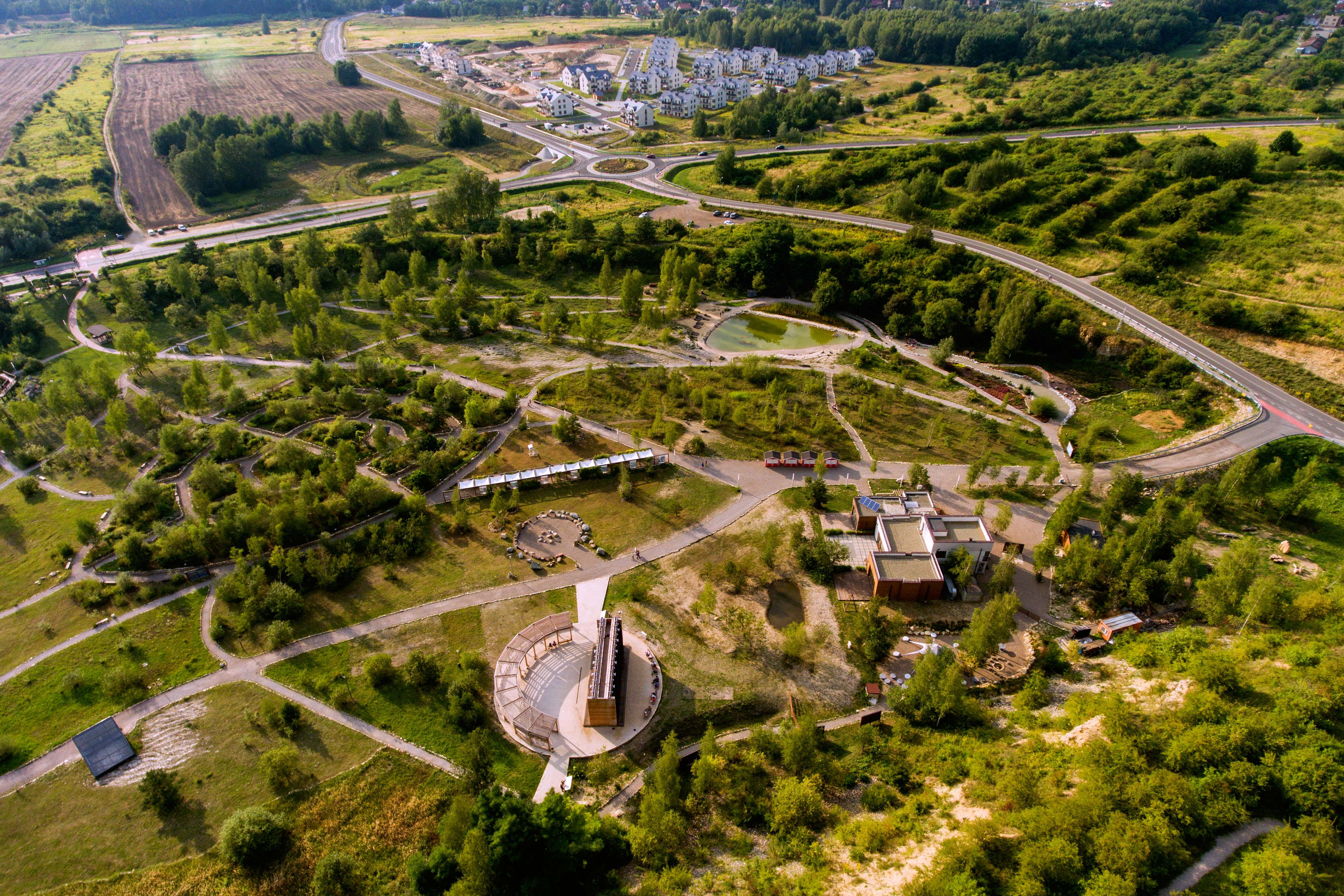 Widok z lotu ptaka na budynek