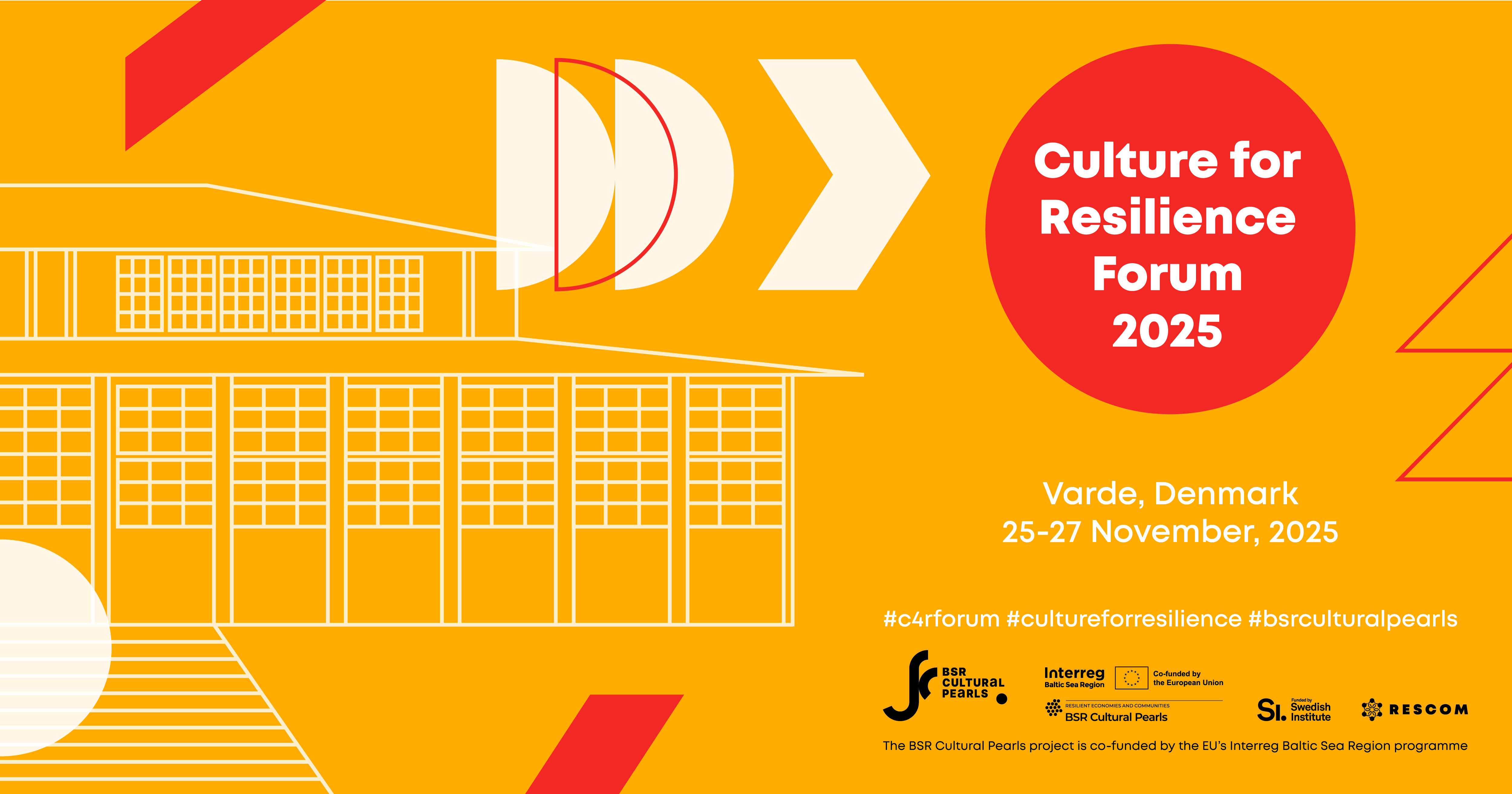 Plakat Culture for Resilience Forum 2025 Varde, Denmark, from 25 to 27 November