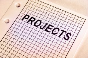 Zdjęcie ilustracyjne z napisem: Projects